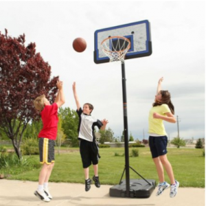 lifetime 44 pro court height adjustable portable basketball hoop
